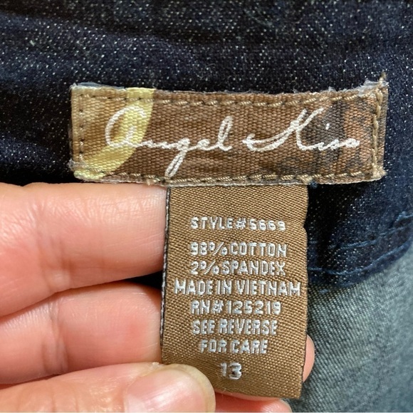 Angels Kiss Juniors denim mini skirt with little ruffles size 13 NWT Y2K - Picture 3 of 10